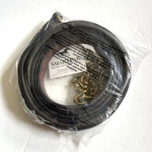 SmartPak Brown Padded Leather Horse Lead Solid Brass Chain - Made In USA